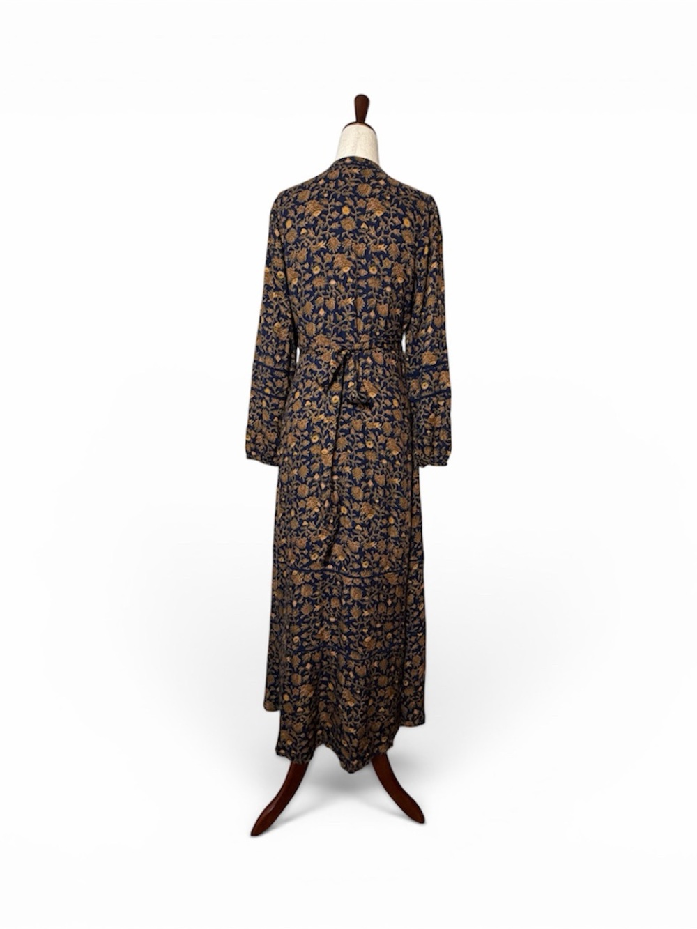 Xirena Charly Goldenrod Floral Midi Dress NWT XS Boho Long Sleeve - Picture 4 of 16